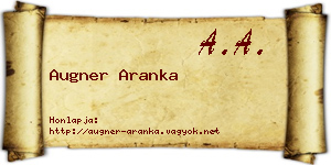 Augner Aranka névjegykártya